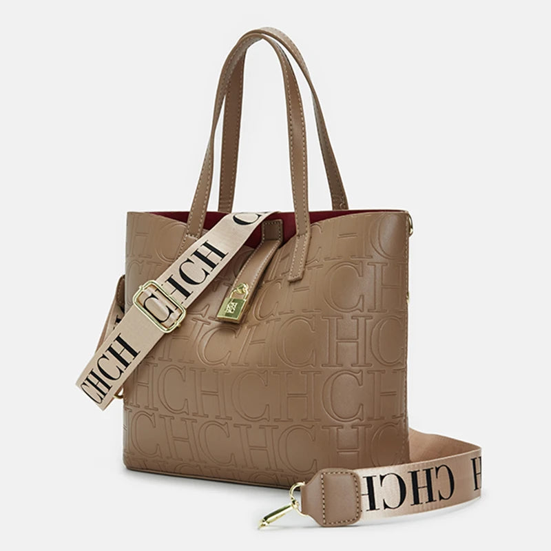 CH Classic Large Capacity Brand Shoulder Bag Letter Shoulder Strap Design Trendy Fashion Elegant Niche Crossbody Bag