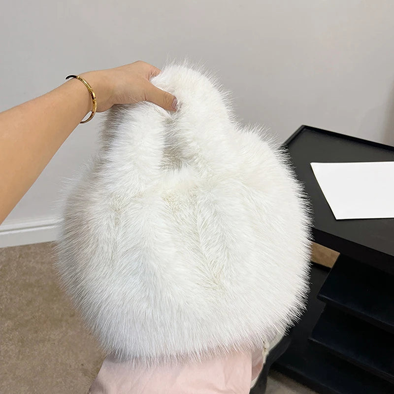 Girls Luxury Small Tote Bag Versatile Exquisite Autumn Winter Shoulder Handbag Gifts