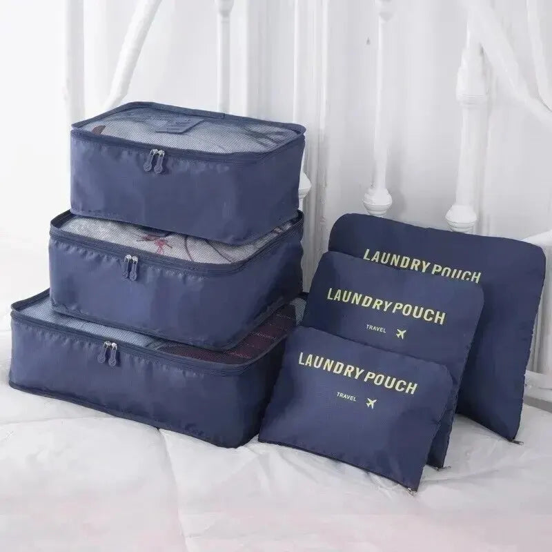 6pcs Travel Storage Bag Large Capacity Luggage Clothes Sorting Organizer Set Suitcase