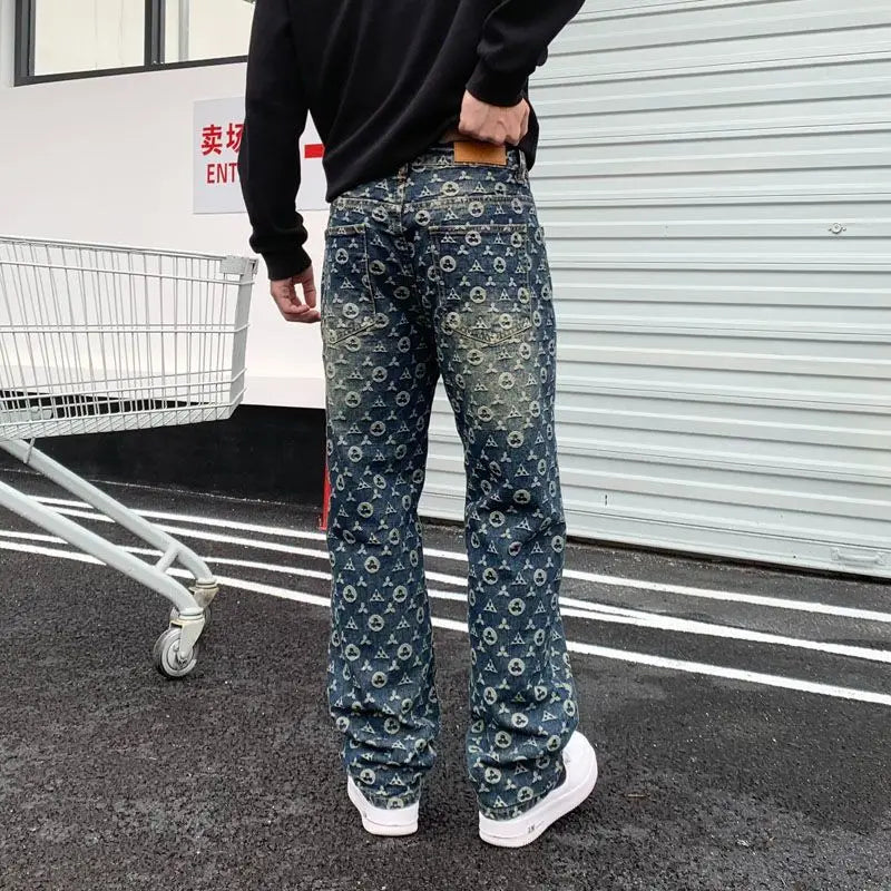 Men's Casual High Designer Jeans Hiphop Street