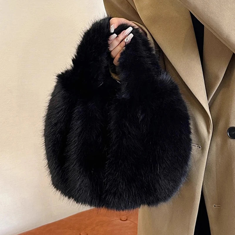 Girls Luxury Small Tote Bag Versatile Exquisite Autumn Winter Shoulder Handbag Gifts