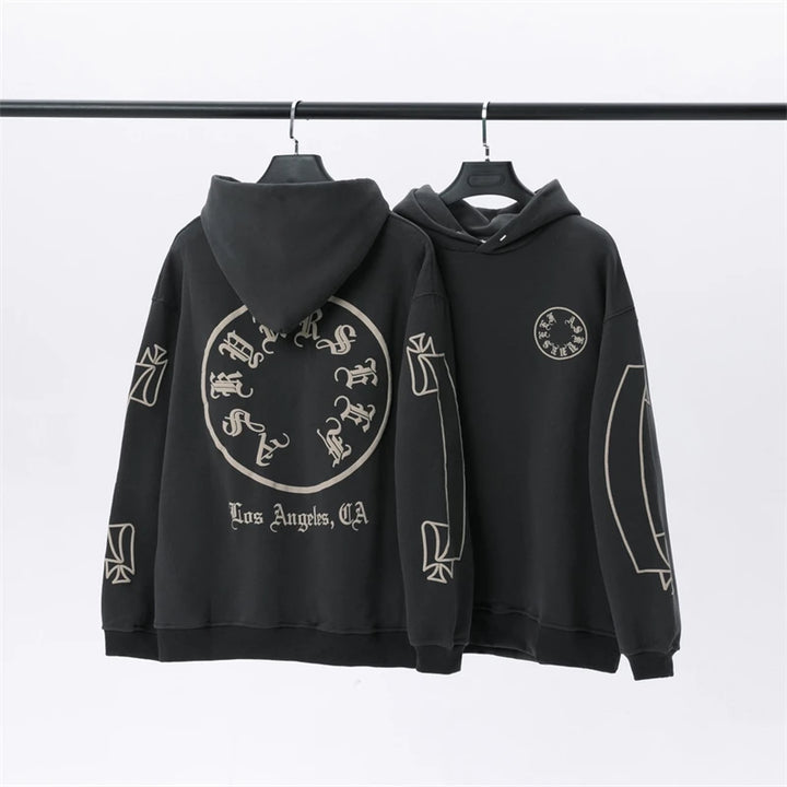 Winter Vintage  Sweater American Casual High Street Loose Hoodie