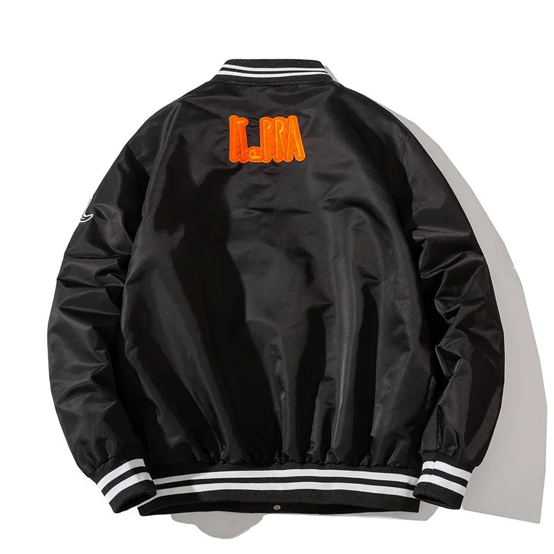 Leather Bomber Jackets Men and Women Spring Oversized Streetwear Coats