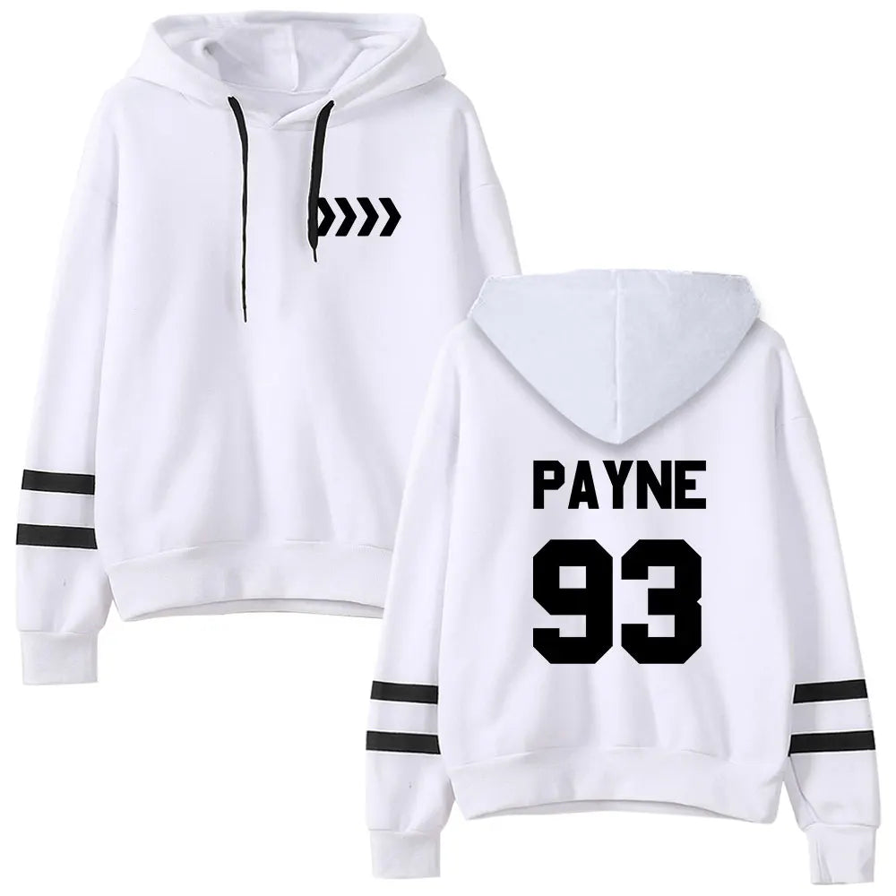 2025 hip hop Liam Payne Tribute Hooded rap Payne 93 hooded Long Sleeve  Pocketless Sweatshirt Men Women Pullover