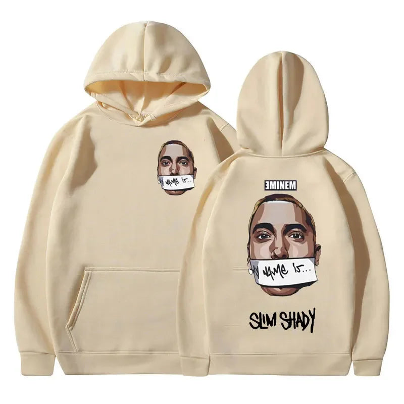 Eminem My Name Is Slim Shady Hoodie Men And Women Hip Hop Fashion Hoodies Y2K Streetwear