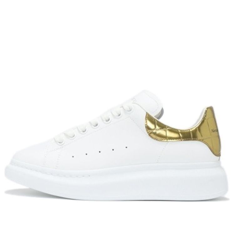 Alexander McQueen Oversized Sneaker 'Gold Crocodile' 625162WHYBQ9075 #